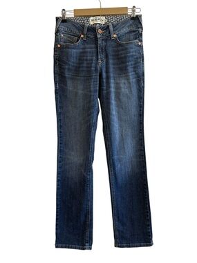 Ariat REAL Denim Size 28 Long Aubre Straight Jeans Western Country Barn Rodeo